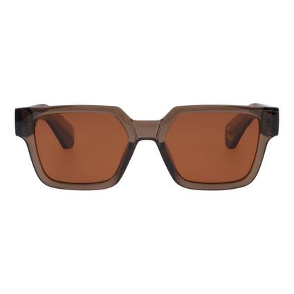 OC.CL.5270-0236.1 Oculos de Sol Feminino New Era Quadrado Polarizado Marrom -1-